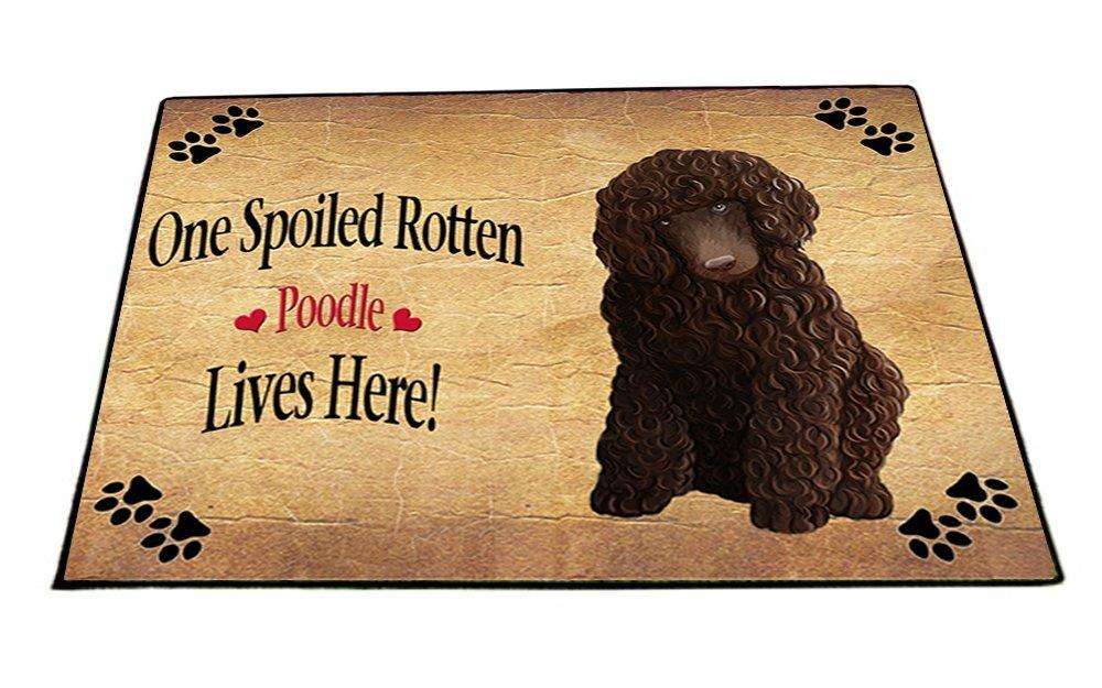Poodle Brown Spoiled Rotten Dog Indoor/Outdoor Floormat