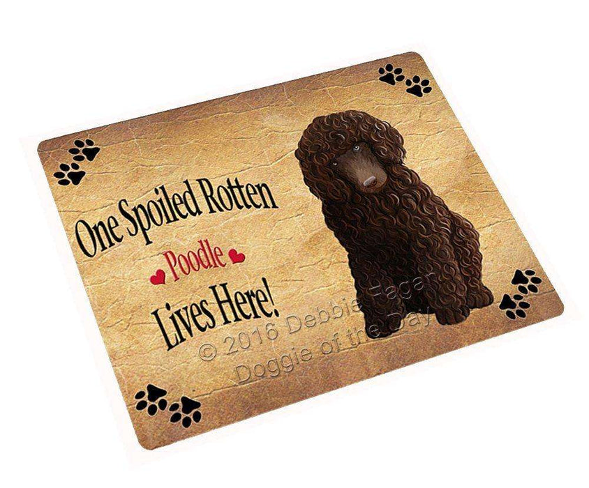 Poodle Brown Spoiled Rotten Dog Magnet Mini (3.5" x 2")
