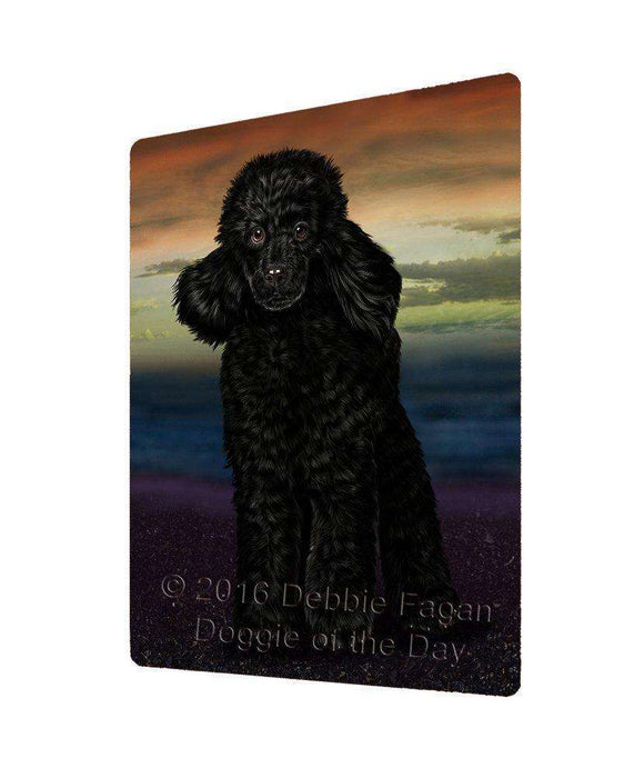 Poodle Dog Art Portrait Print Woven Throw Sherpa Plush Fleece Blanket