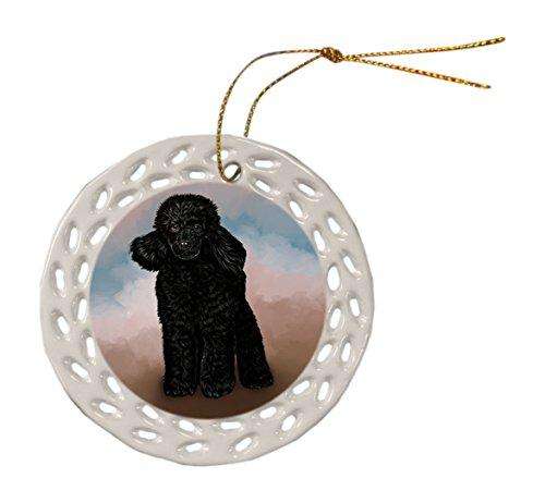 Poodle Dog Ceramic Doily Ornament DPOR48055