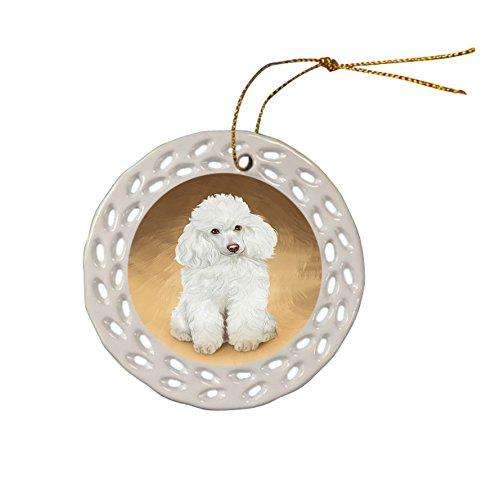 Poodle Dog Ceramic Doily Ornament DPOR48345