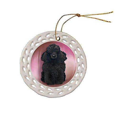 Poodle Dog Ceramic Doily Ornament DPOR48347