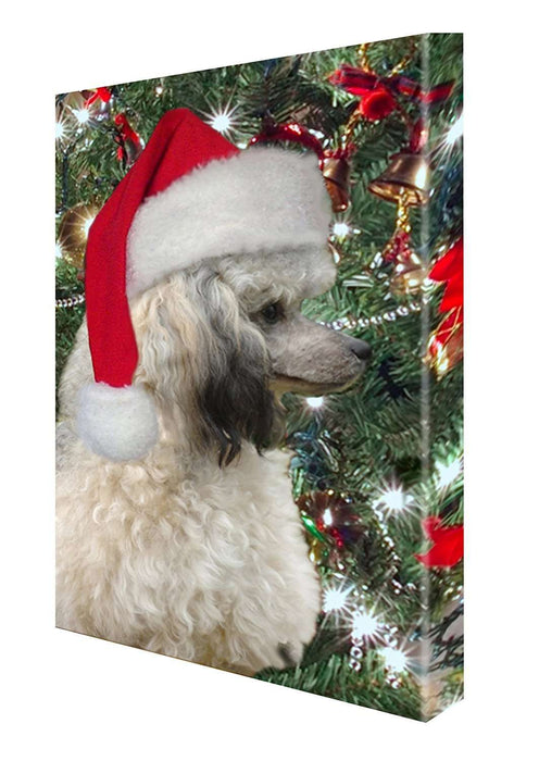 Poodle Dog Christmas Canvas 18 x 24