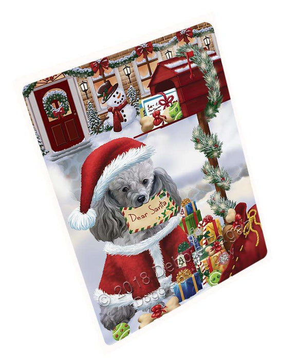 Poodle Dog Dear Santa Letter Christmas Holiday Mailbox Cutting Board C66201