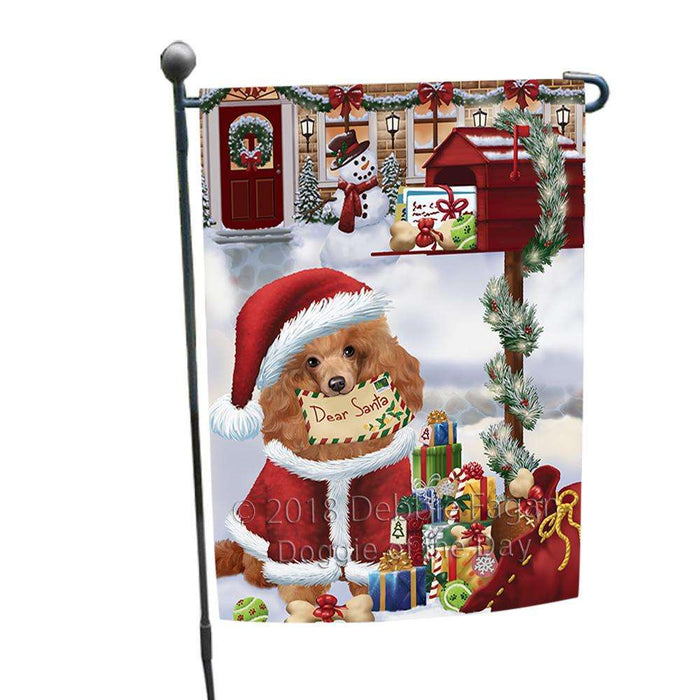 Poodle Dog Dear Santa Letter Christmas Holiday Mailbox Garden Flag GFLG53982