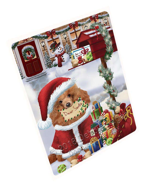 Poodle Dog Dear Santa Letter Christmas Holiday Mailbox Large Refrigerator / Dishwasher Magnet RMAG84402