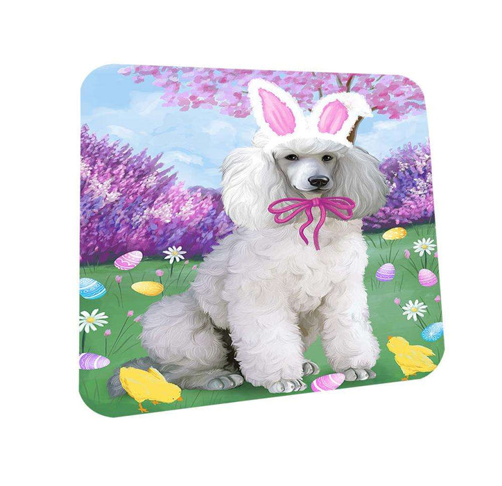 Poodle Dog Easter Holiday Coasters Set of 4 CST49175