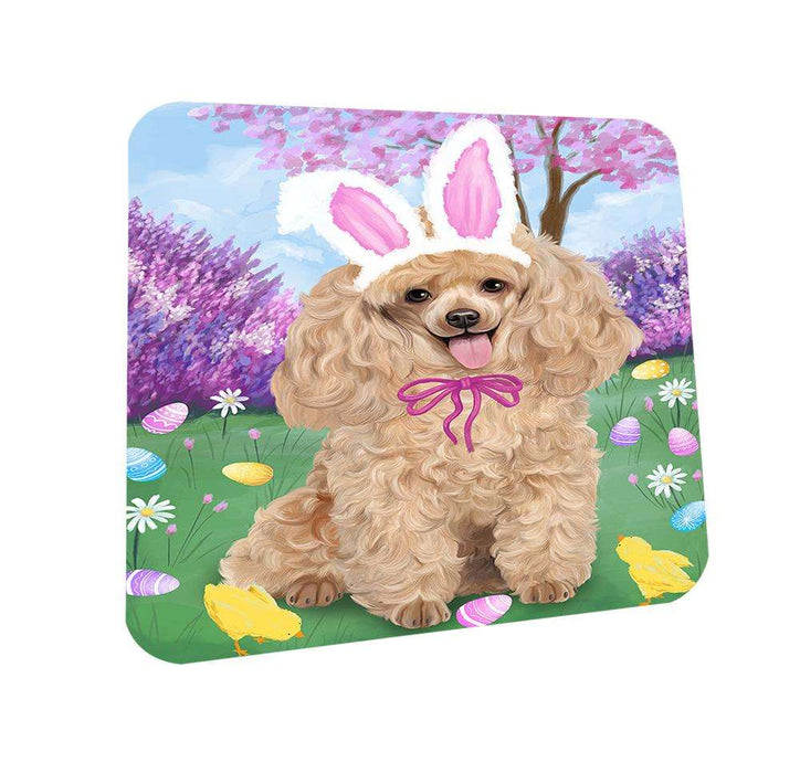 Poodle Dog Easter Holiday Coasters Set of 4 CST49179