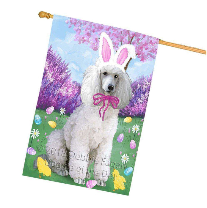 Poodle Dog Easter Holiday House Flag FLG49315