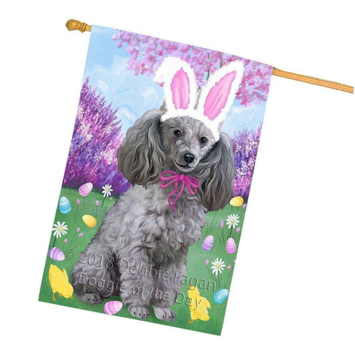 Poodle Dog Easter Holiday House Flag FLG49317