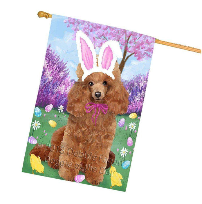 Poodle Dog Easter Holiday House Flag FLG49318