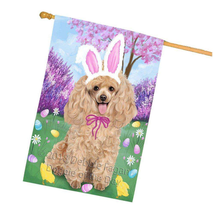 Poodle Dog Easter Holiday House Flag FLG49319