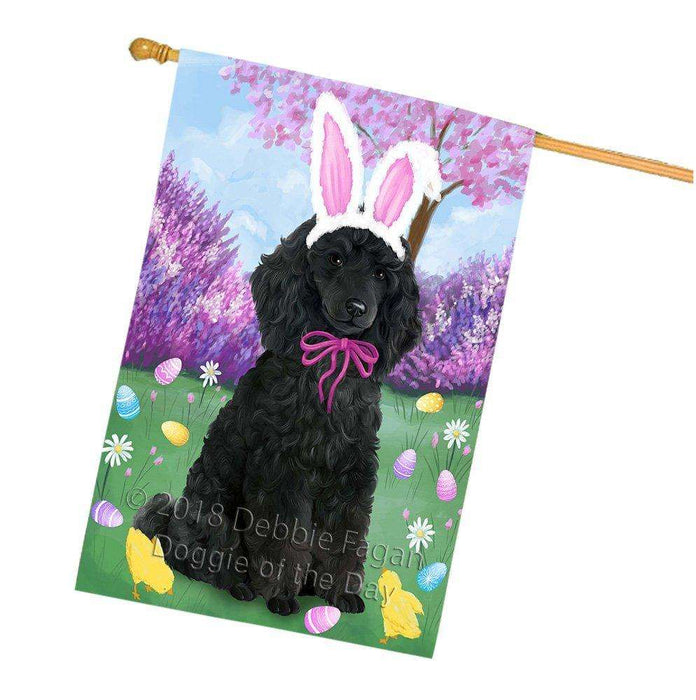 Poodle Dog Easter Holiday House Flag FLG49320