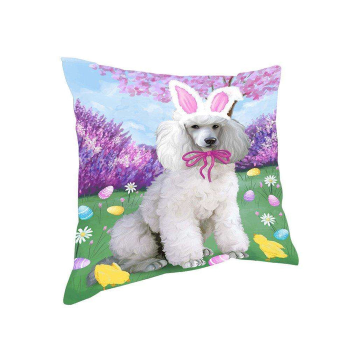 Poodle Dog Easter Holiday Pillow PIL53256