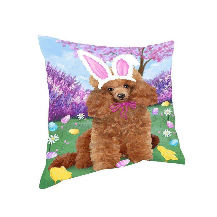 Poodle Dog Easter Holiday Pillow PIL53268