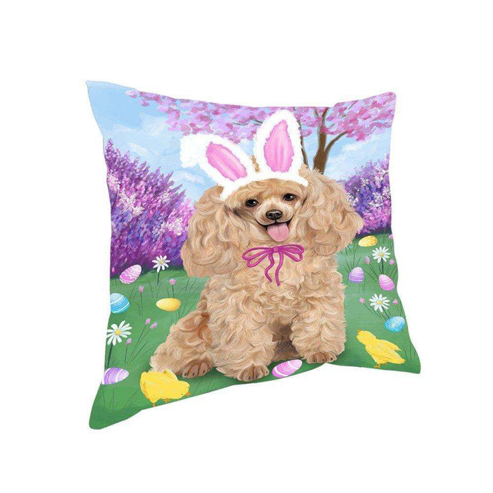 Poodle Dog Easter Holiday Pillow PIL53272