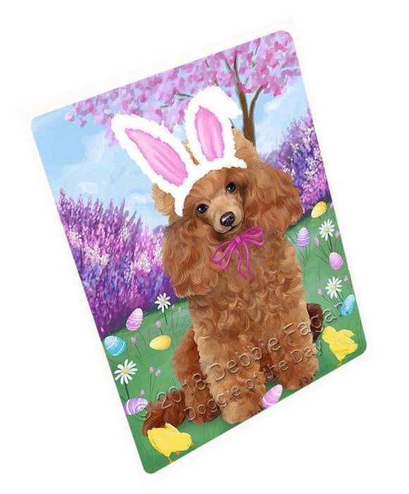 Poodle Dog Easter Holiday Tempered Cutting Board C51927