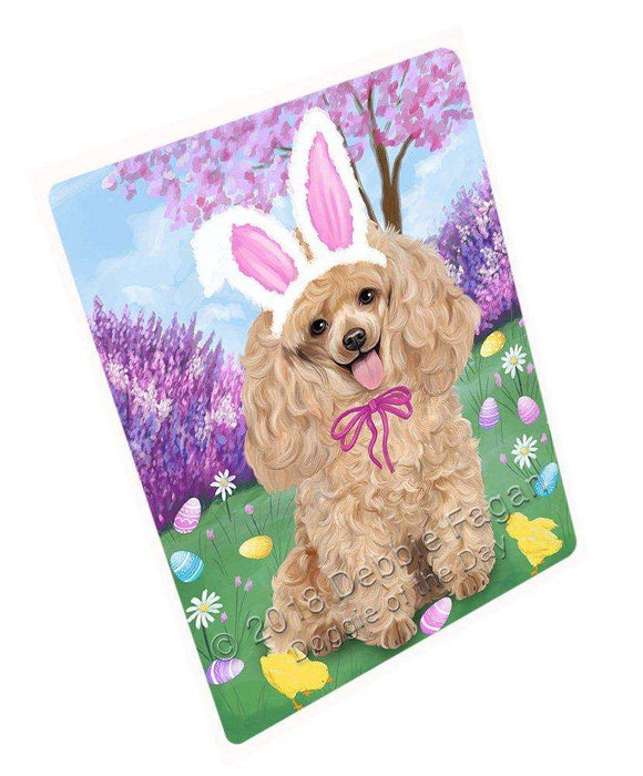 Poodle Dog Easter Holiday Tempered Cutting Board C51930