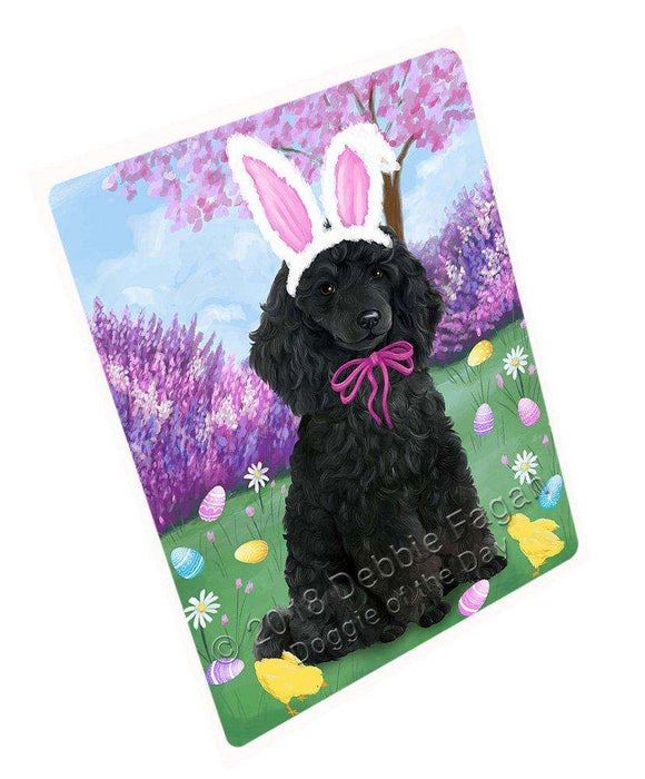 Poodle Dog Easter Holiday Tempered Cutting Board C51933