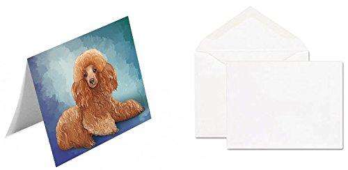 Poodle Dog Handmade Artwork Assorted Pets Greeting Cards and Note Cards with Envelopes for All Occasions and Holiday Seasons GCD48165