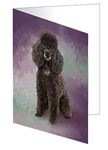 Poodle Dog Handmade Artwork Assorted Pets Greeting Cards and Note Cards with Envelopes for All Occasions and Holiday Seasons GCD48174