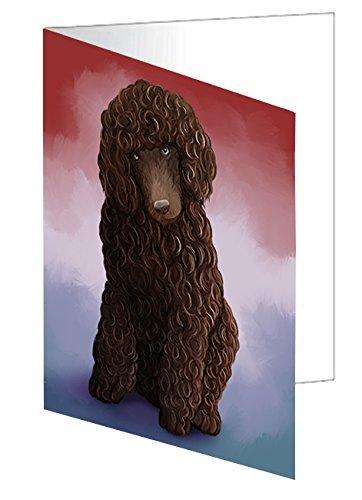 Poodle Dog Handmade Artwork Assorted Pets Greeting Cards and Note Cards with Envelopes for All Occasions and Holiday Seasons GCD48183