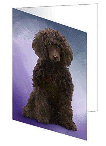 Poodle Dog Handmade Artwork Assorted Pets Greeting Cards and Note Cards with Envelopes for All Occasions and Holiday Seasons GCD49022