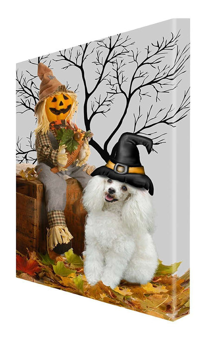 Poodle Dog Halloween Canvas 18 x 24