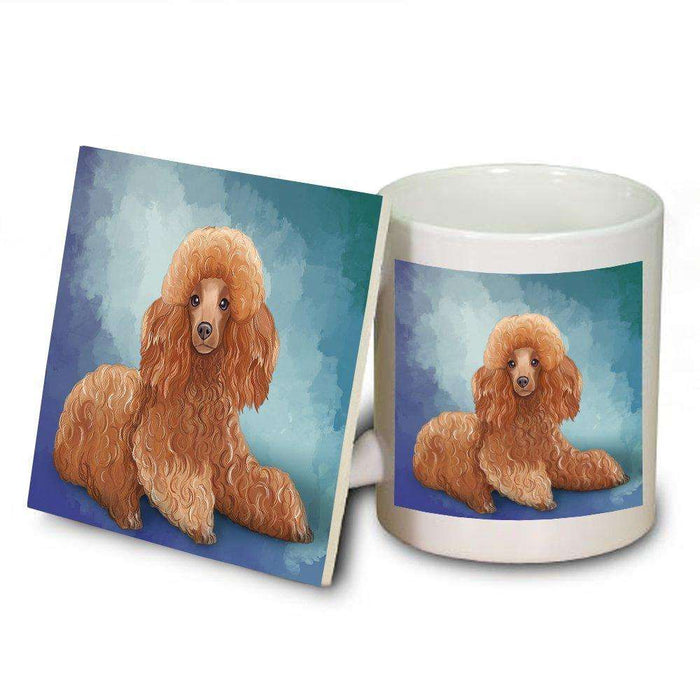Poodle Dog Mug and Coaster Set