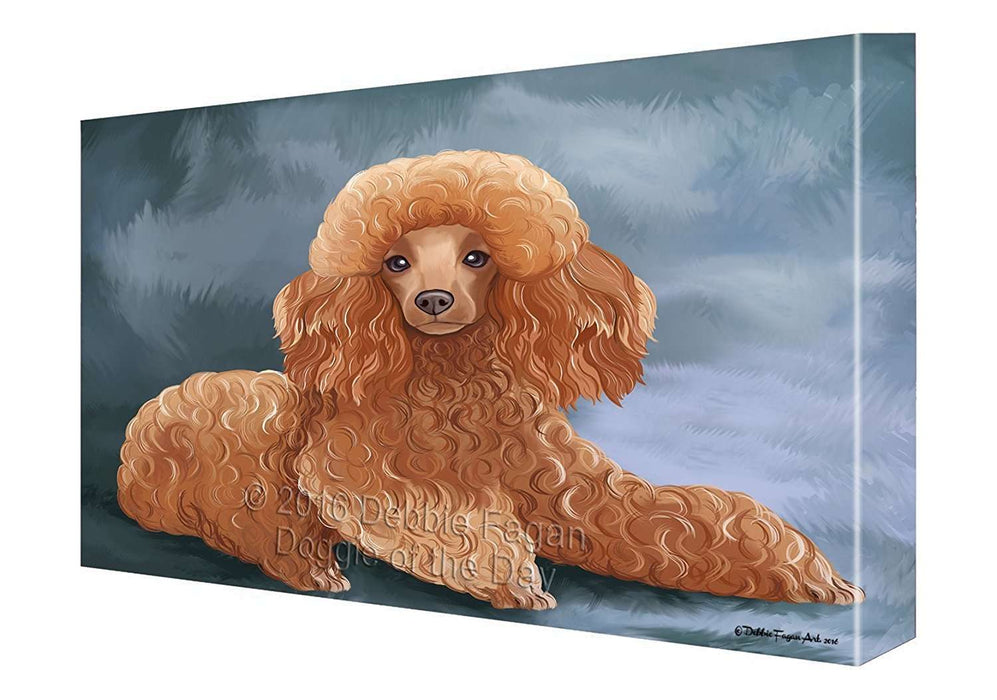 Poodle Dog Painting Printed on Canvas Wall Art