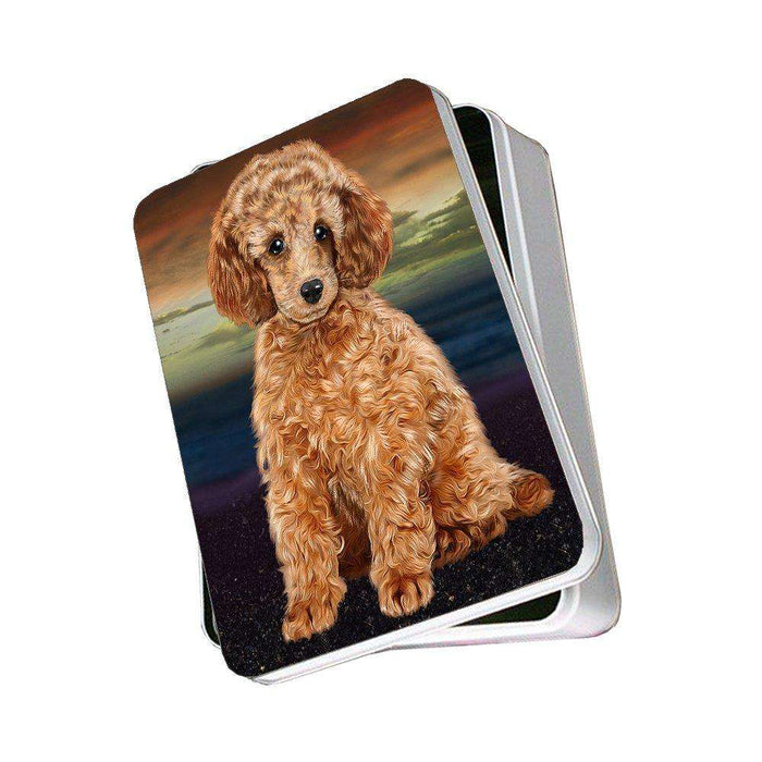 Poodle Dog Photo Storage Tin