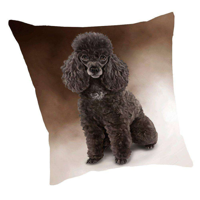 Poodle Dog Throw Pillow D042