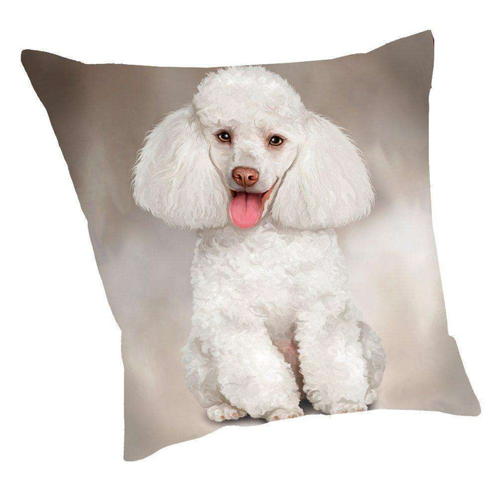Poodle Dog Throw Pillow D043
