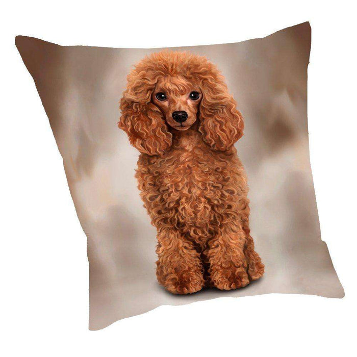 Poodle Dog Throw Pillow D044