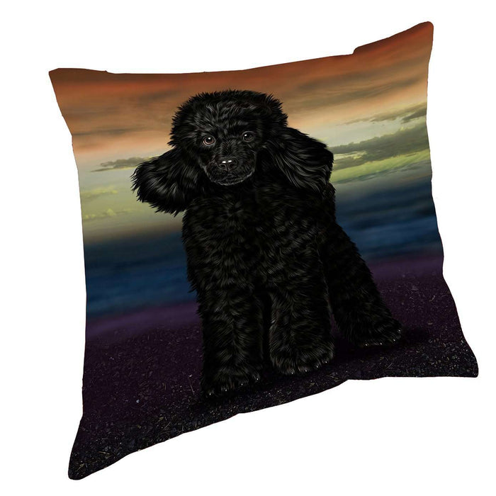 Poodle Dog Throw Pillow