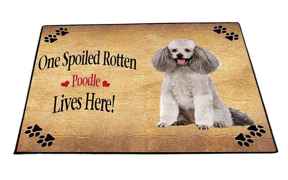 Poodle Grey Spoiled Rotten Dog Indoor/Outdoor Floormat