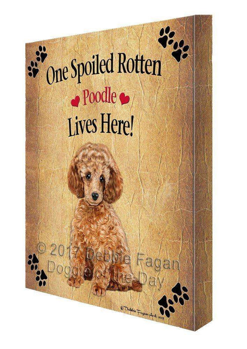 Poodle Spoiled Rotten Dog Canvas Wall Art D548