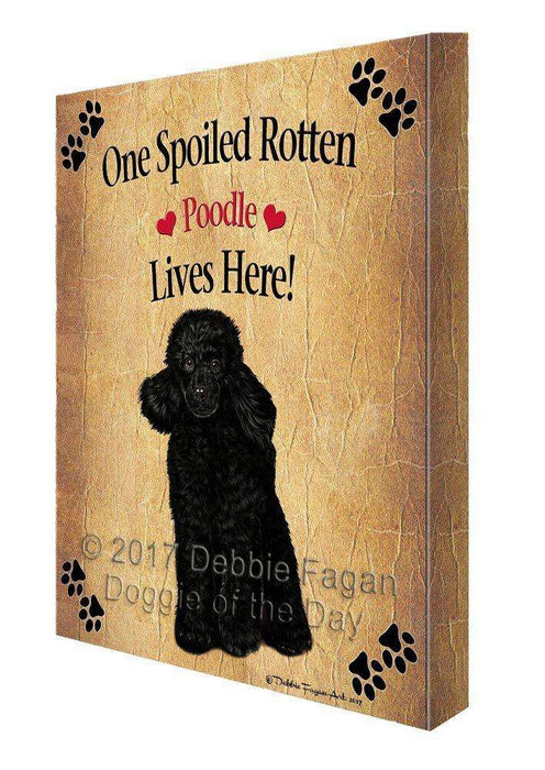 Poodle Spoiled Rotten Dog Canvas Wall Art D549