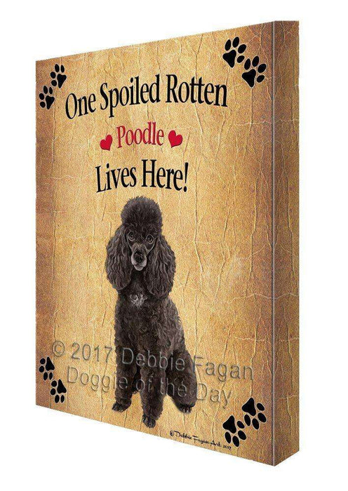 Poodle Spoiled Rotten Dog Canvas Wall Art D550