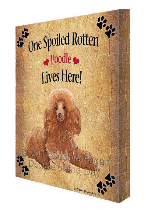 Poodle Spoiled Rotten Dog Canvas Wall Art D555