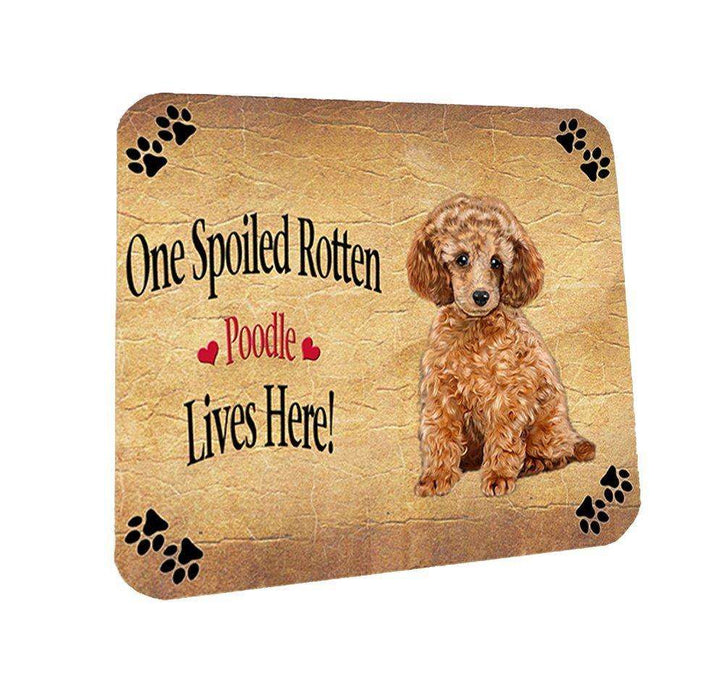 Poodle Spoiled Rotten Dog Coasters Set of 4