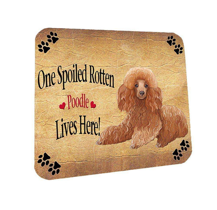 Poodle Spoiled Rotten Dog Coasters Set of 4