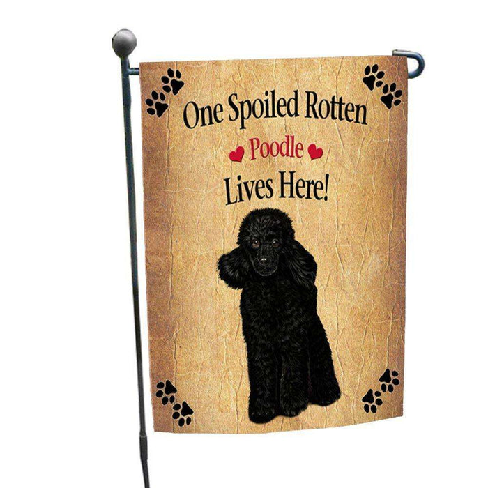 Poodle Spoiled Rotten Dog Garden Flag