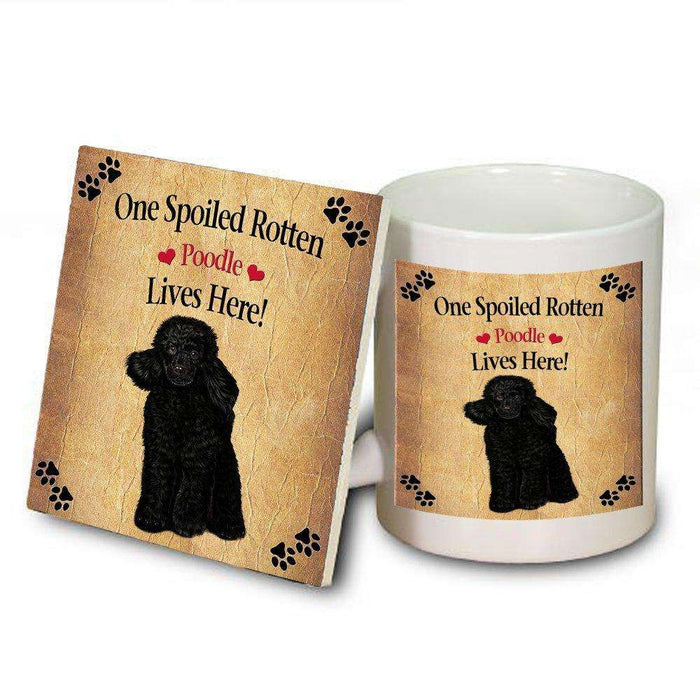 Poodle Spoiled Rotten Dog Mug and Coaster Set