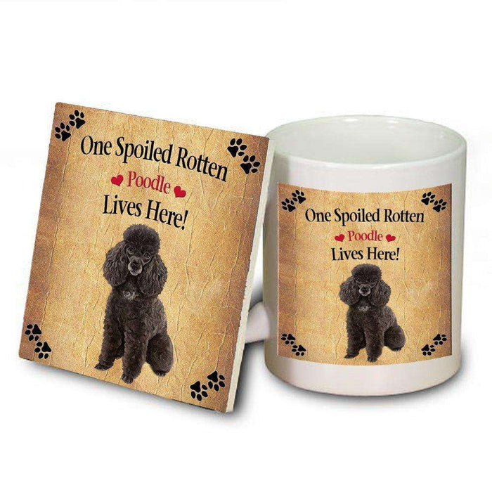 Poodle Spoiled Rotten Dog Mug and Coaster Set