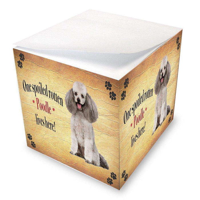 Poodle Spoiled Rotten Dog Note Cube