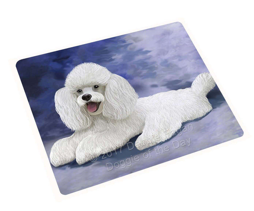 Poodle White Dog Magnet Mini (3.5" x 2")