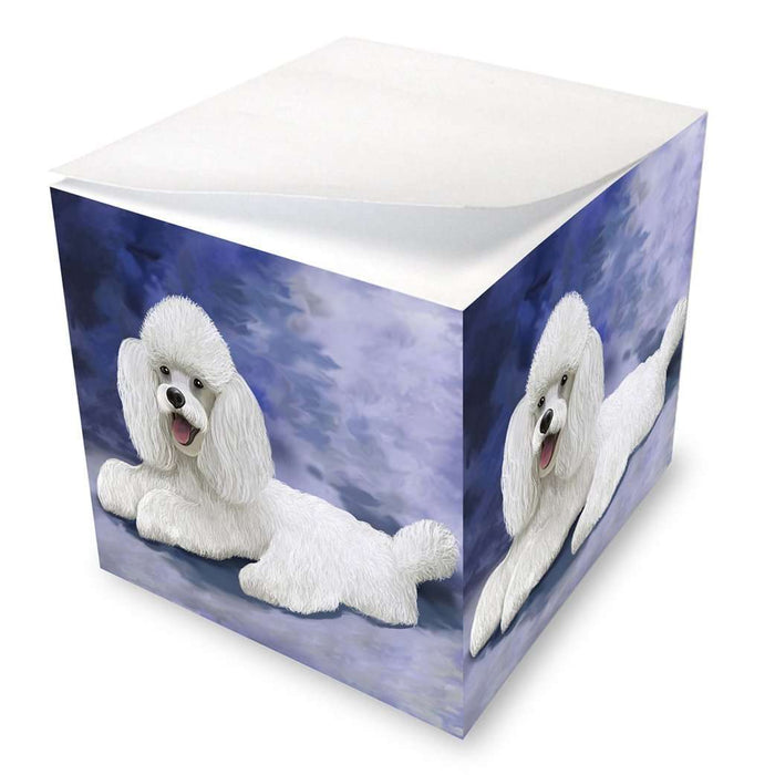 Poodle White Dog Note Cube