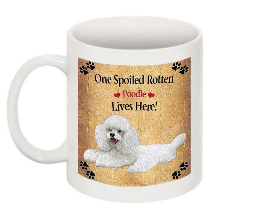 Poodle White Spoiled Rotten Dog Mug
