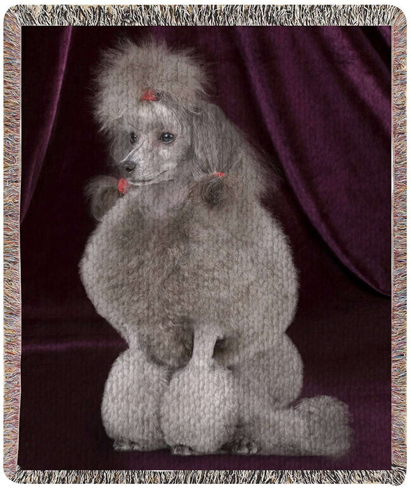 Poodle Woven Throw Blanket 54 x 38
